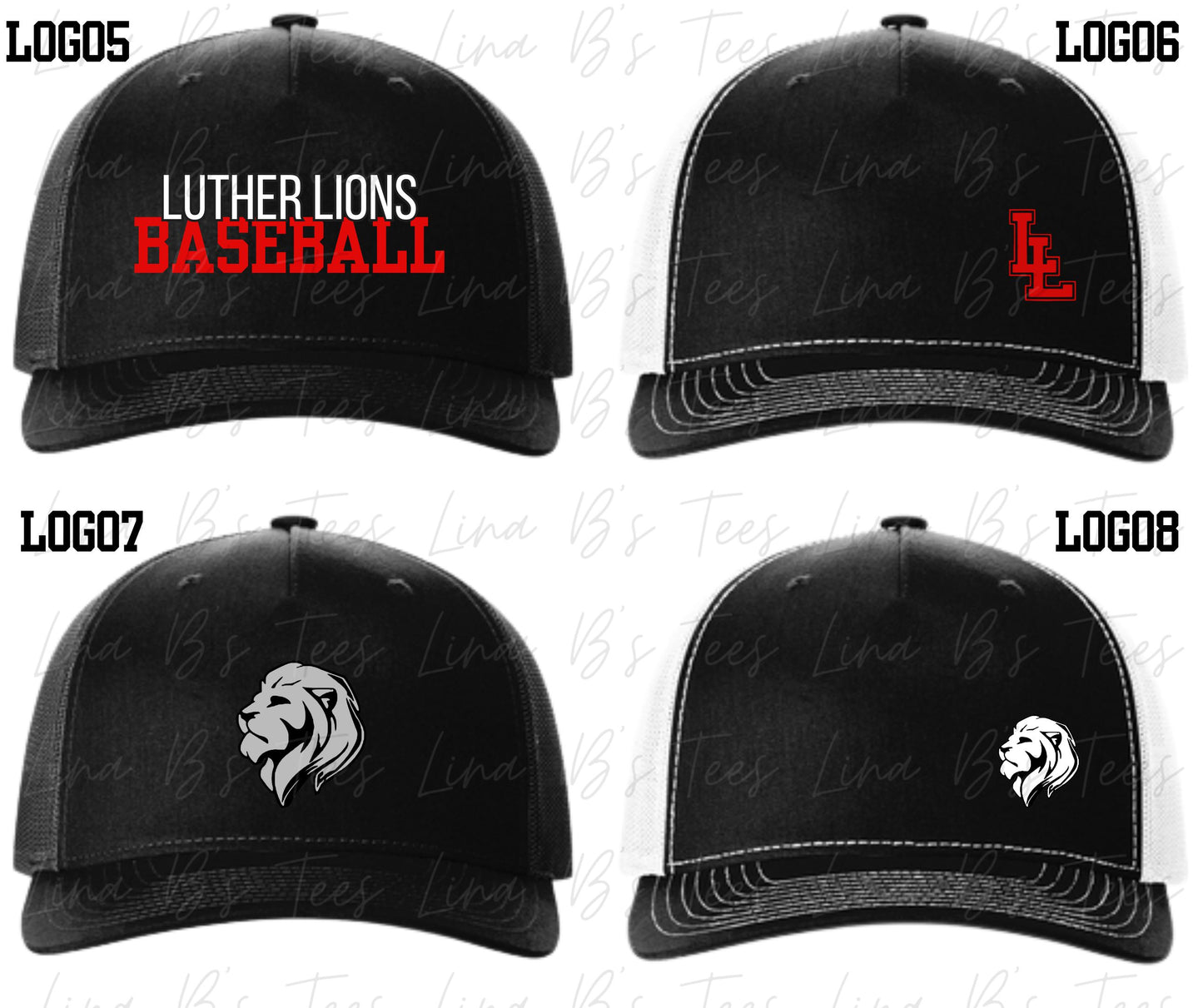 Luther Lion 10U Baseball fan hats
