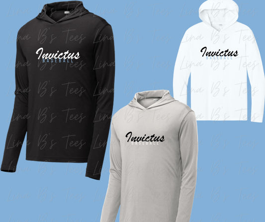 Invictus Baseball Logo- Longsleeve Hooded shirt