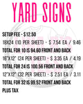 Custom Yard Signs
