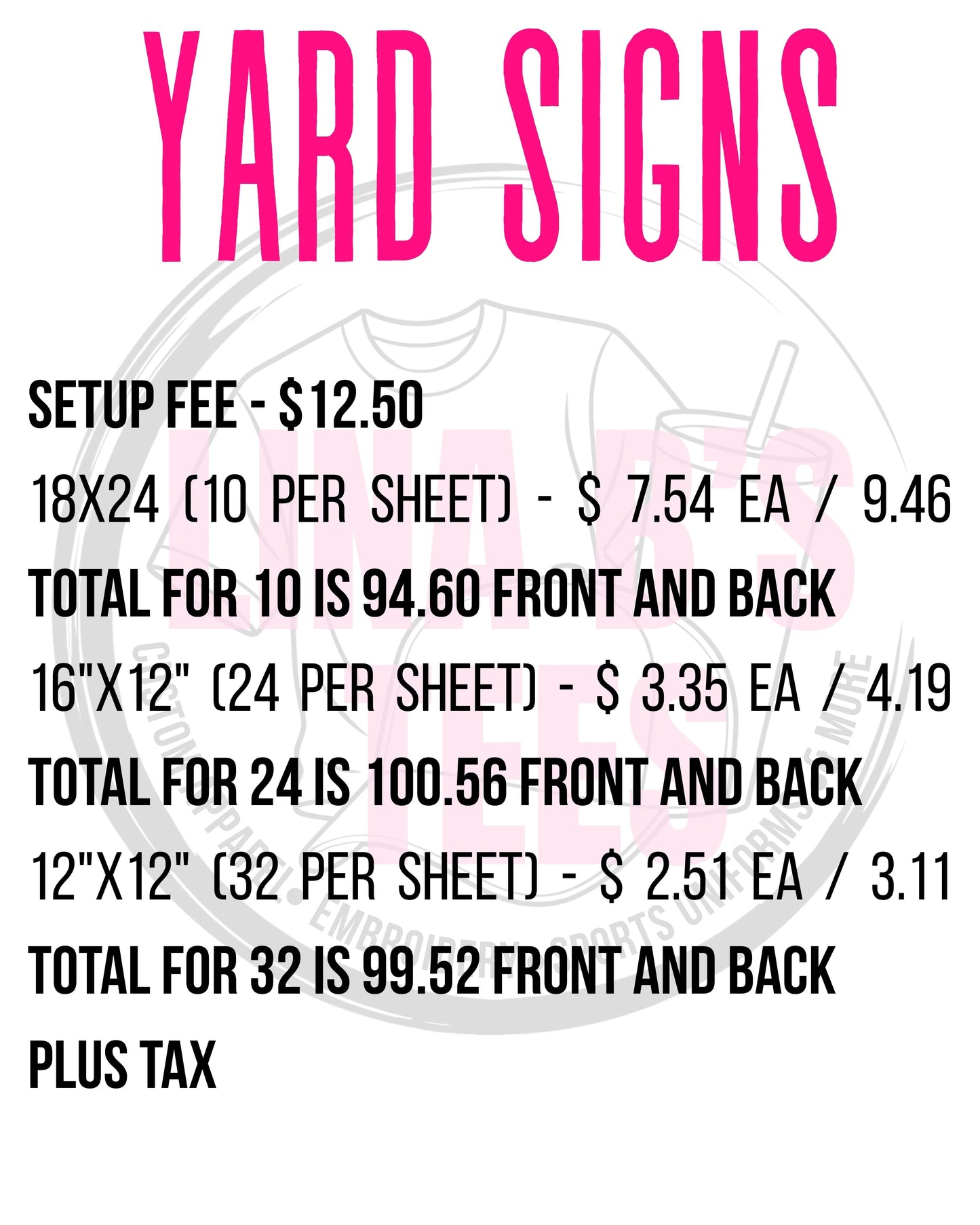 Custom Yard Signs