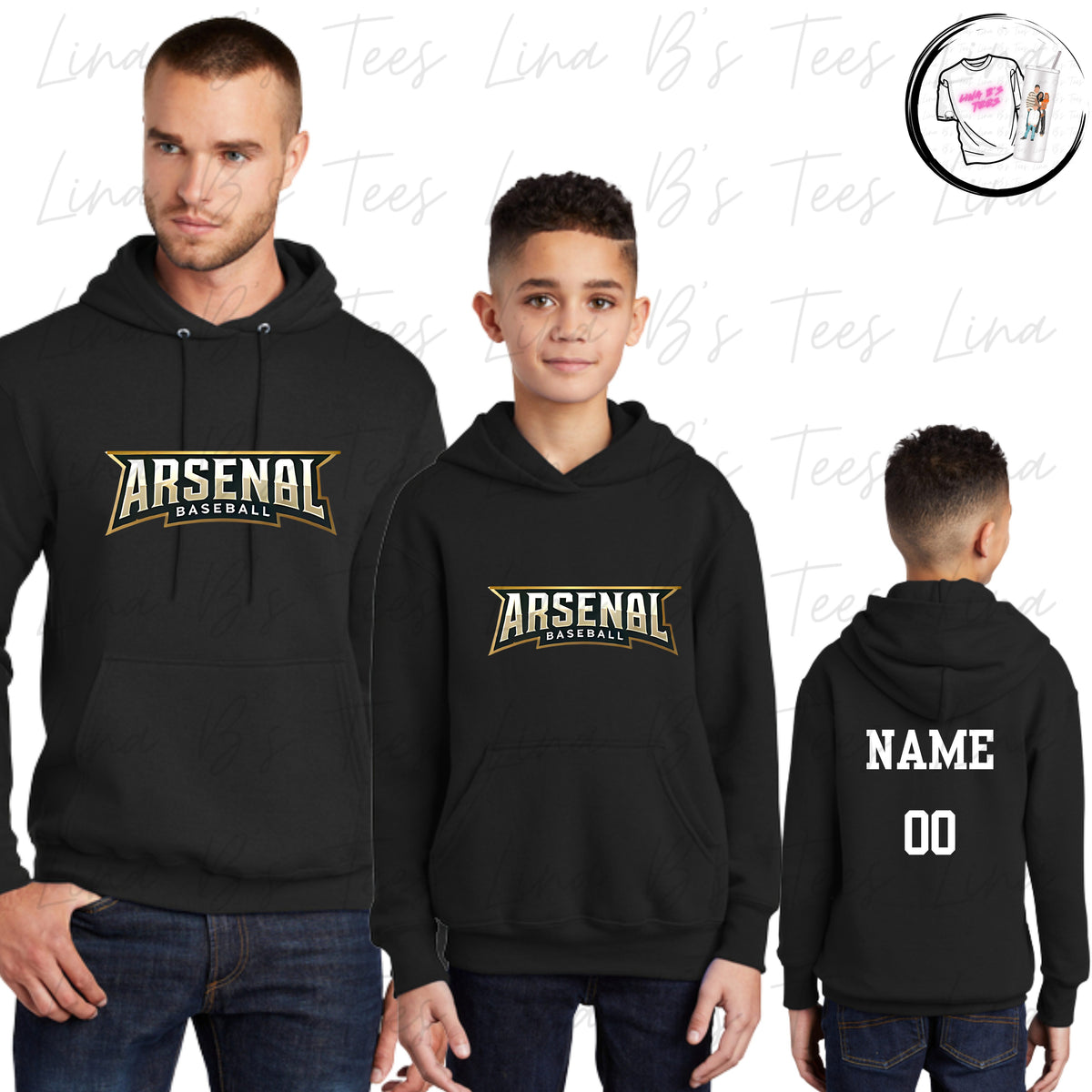 Arsenal Baseball 10U- Small Logo Hoodie