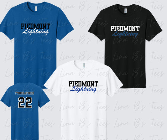 Piedmont Lightning-Custom logo Comfort colors Shirt