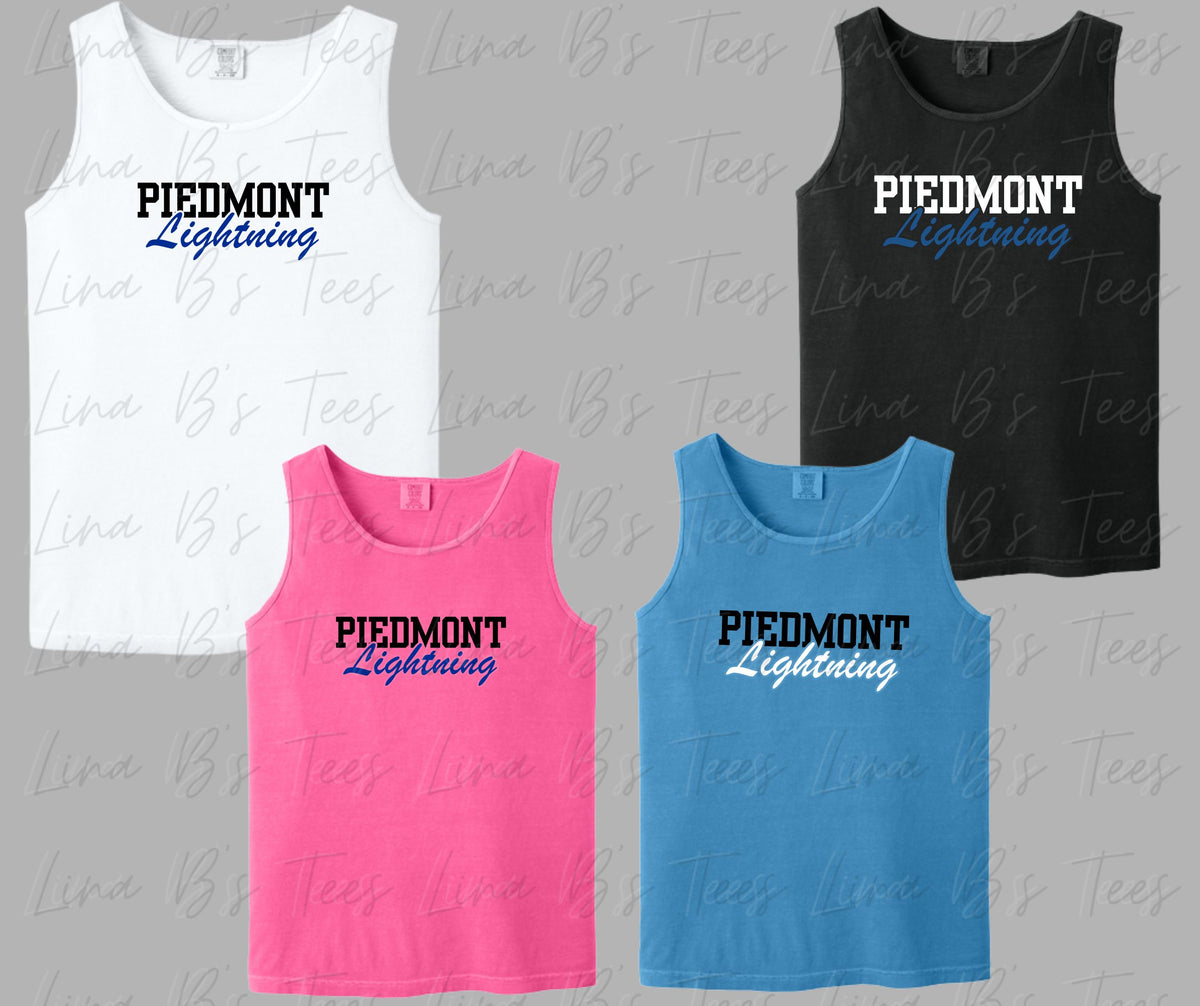 Piedmont Lightning- Custom Logo Comfort Colors Tank top