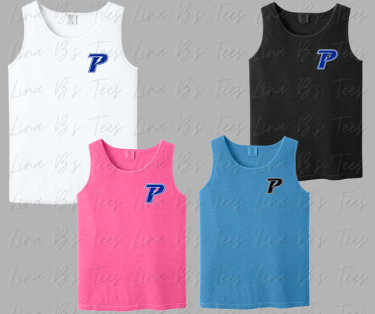 Piedmont Lightning- Small Logo Comfort Colors Tank top