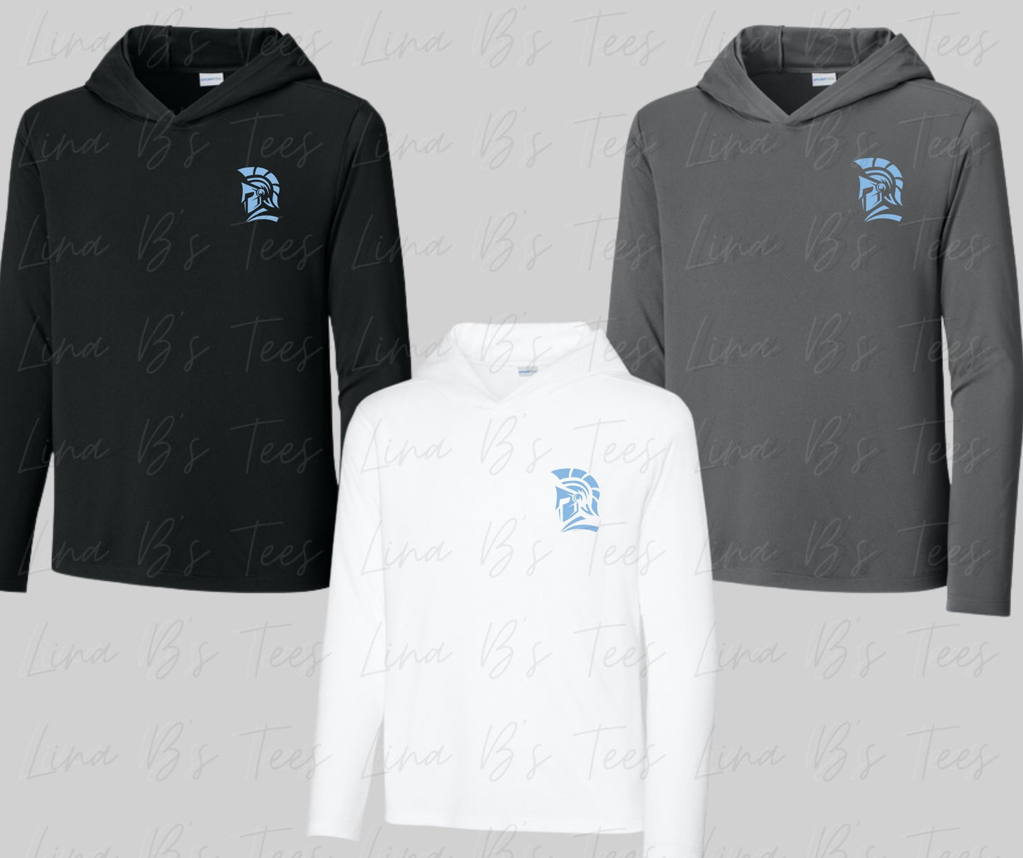 Invictus Long sleeve Hooded Blue Spartan head