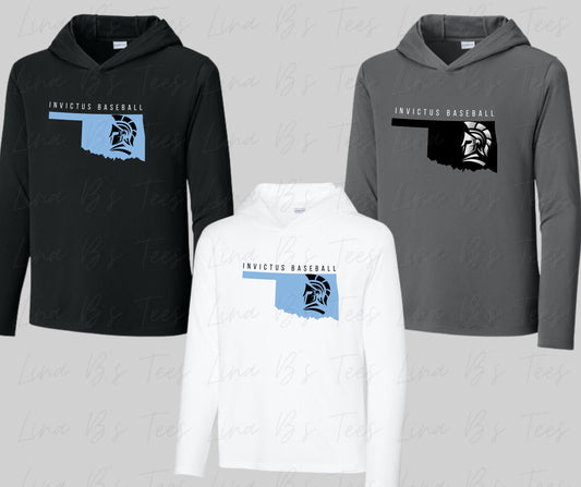 Invictus hooded long sleeve Oklahoma desing