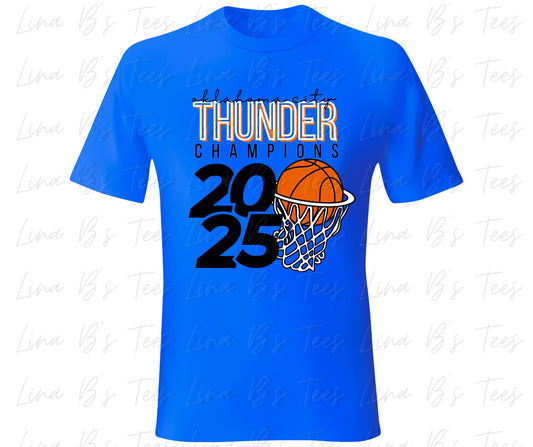 Oklahoma city thunder champion hoop