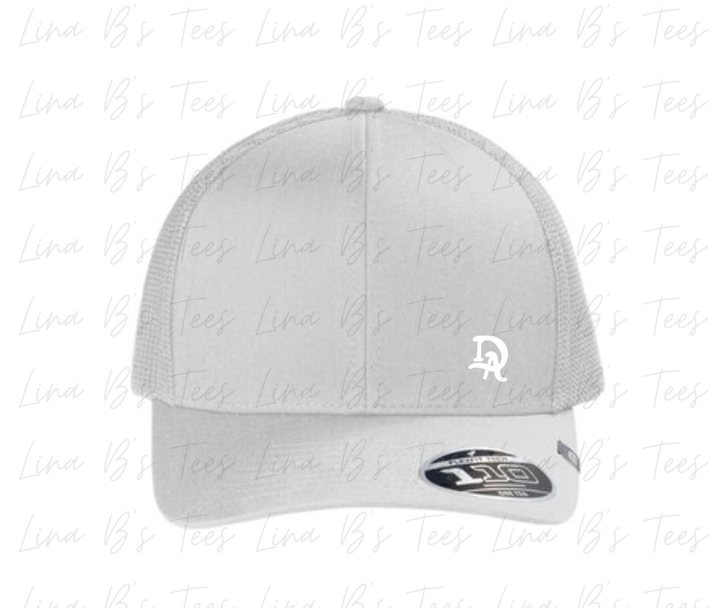 Del Air TM White on white hat