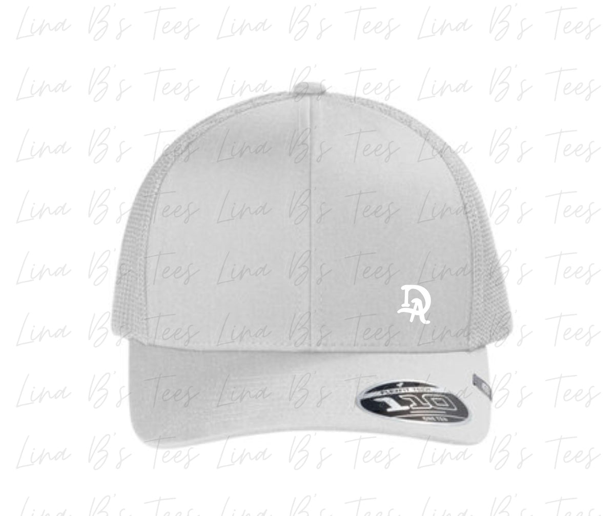 Del Air TM White on white hat