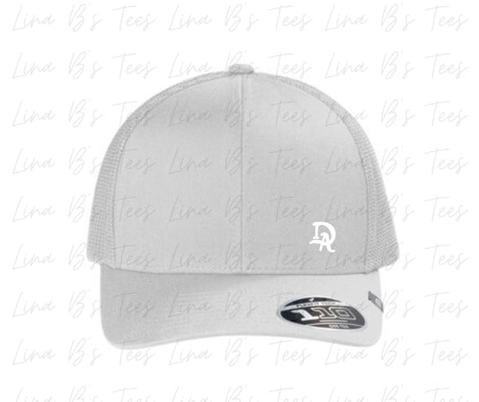 Del Air TM White on white hat