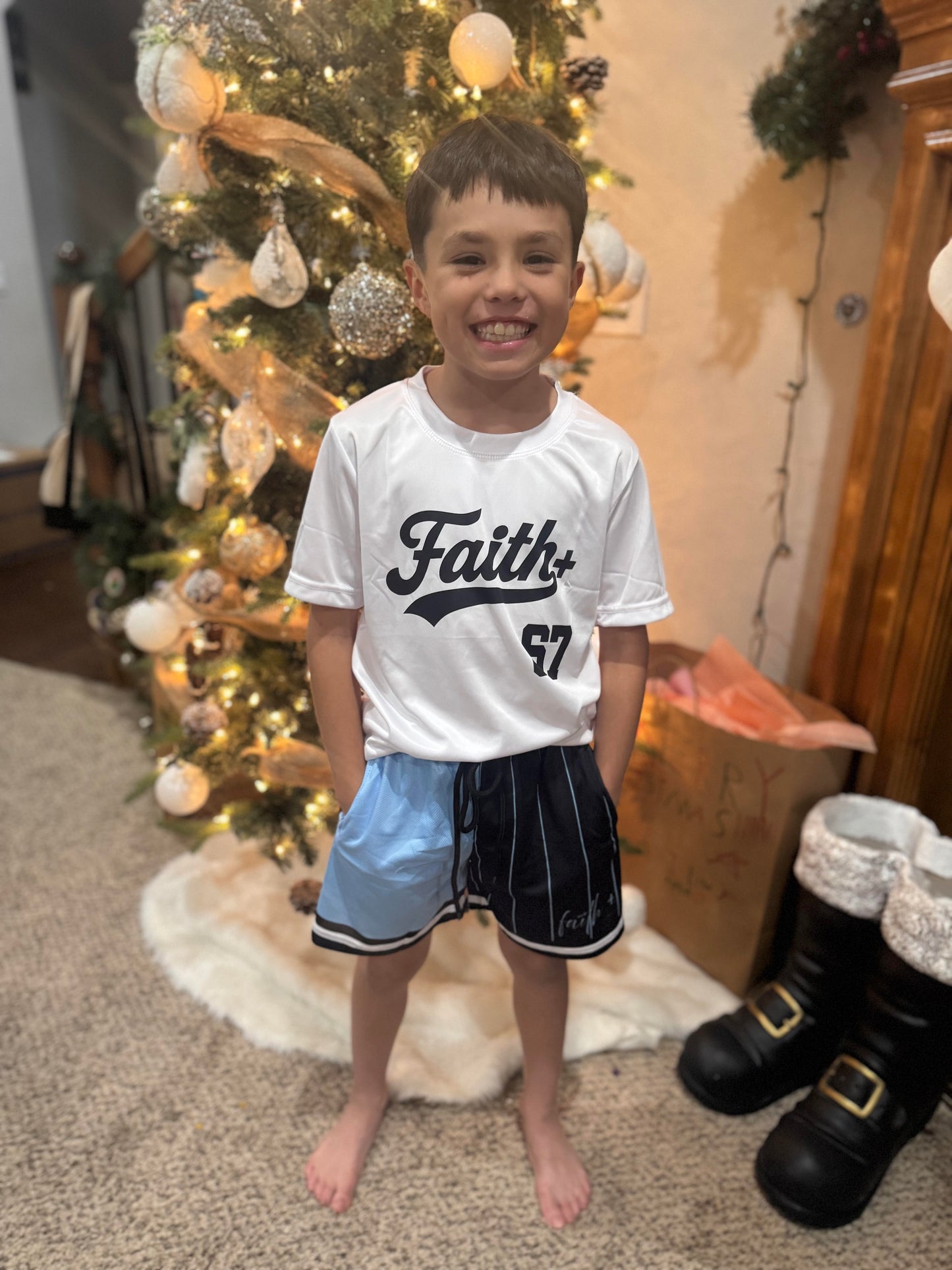 Faith+ Blue Shorts- Jesus is the way