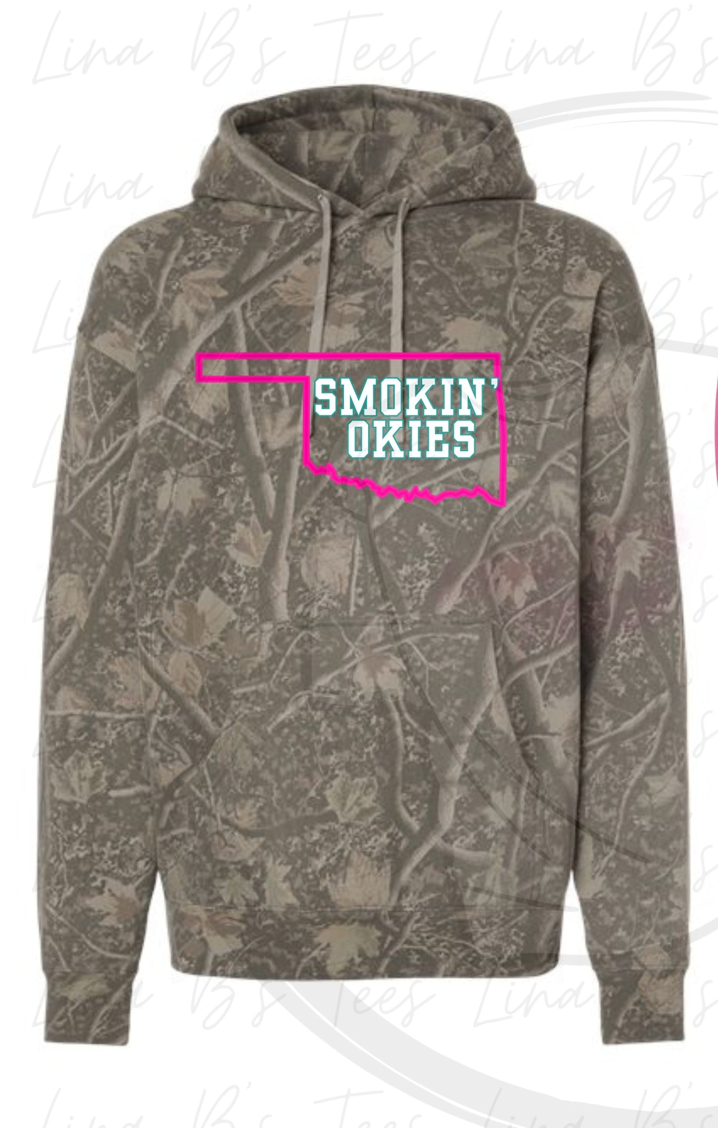 Smokin Okies- OG Logo Camo Hoodie